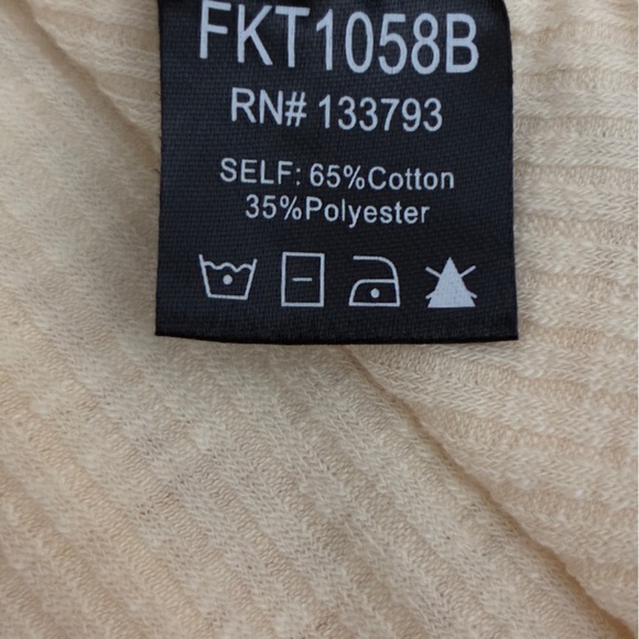 Pol Oversized Colorblock Ribbed Top Large - Picture 9 of 12